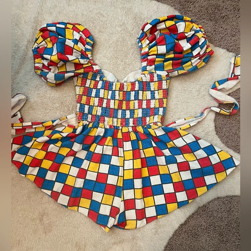 Fashion Brand Company Checkered Romper - Picture 4 of 5